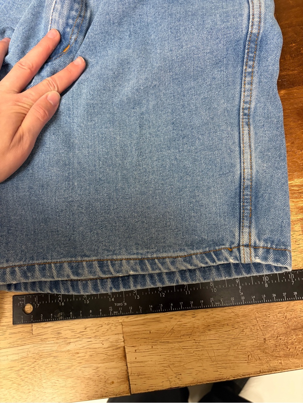Giorgio Sant Angelo Vintage Blue Denim Shorts Size 13.5” waist - Picture 3 of 9